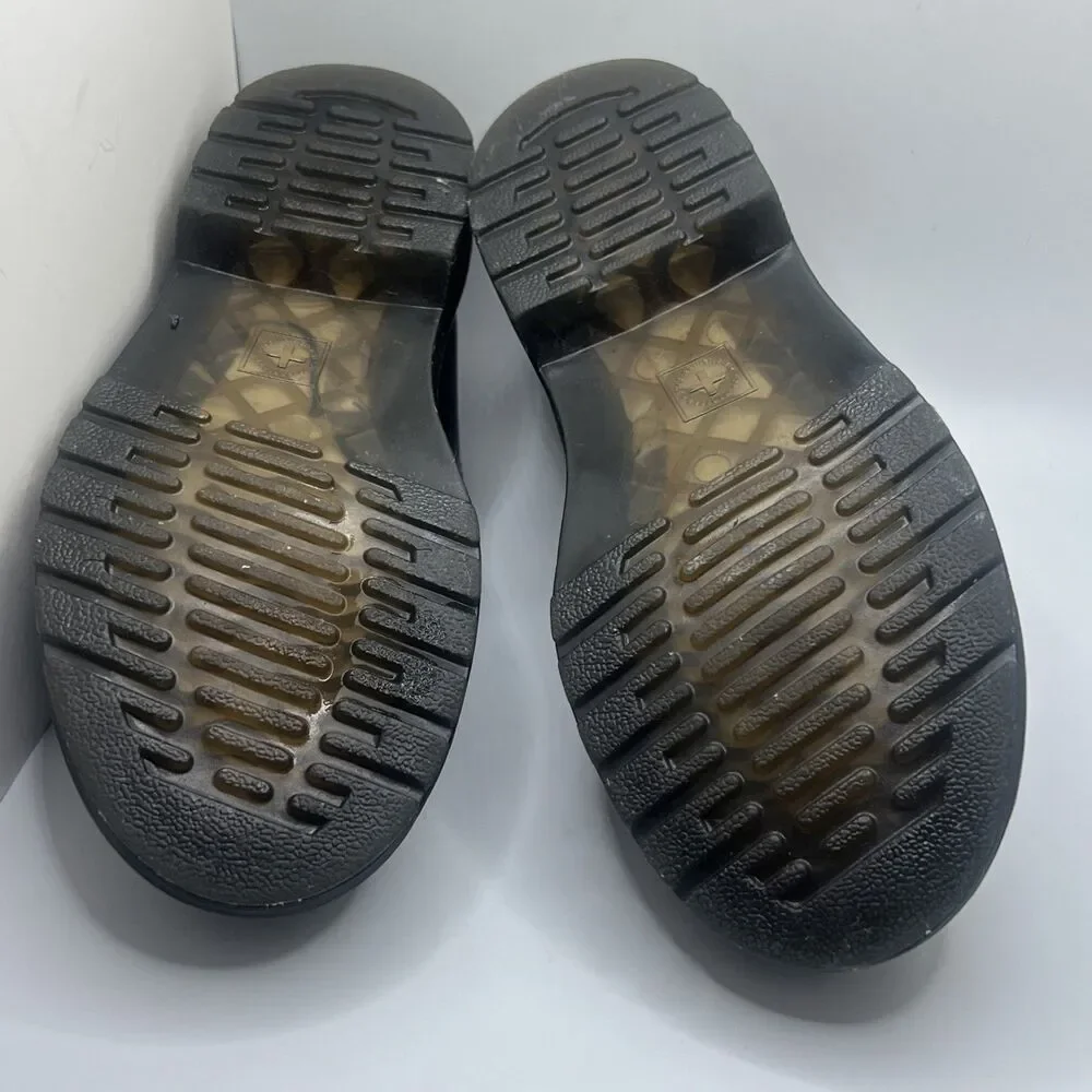 Dr. Martens 8065 Black Smooth Leather Mary Jane Shoes•Girls Size 1 (Big Kid) EUC
